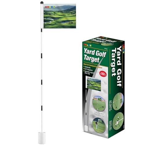 Oyolan Sturdy Golf Course Flagstick Official Green Equipment Reliable Hole Cup 71 Inch 180CM Length Type A One Size