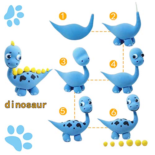 CiaraQ Air Dry Clay - 36 Colors Air Dry Ultra Light Magic Clay, No-Toxic Modeling Clay & Dough, Creative Art DIY Kids Art Crafts, Best Gift for Boys & Girls - Image 7