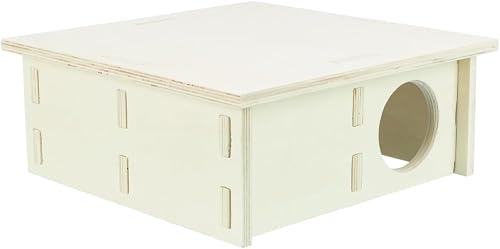 TRIXIE 61234 Species-Appropriate Small Animal House without Clips and Nails for Hamsters and Mice, with Four Chambers, 4 Chambers, 25 x 10 x 25 cm