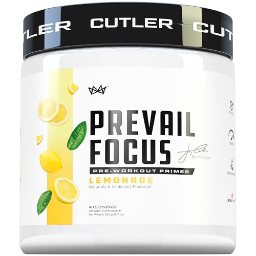 Image of Prevail Pre Workout Powder with Nootropics: Pre-Workout Drink for Men and Women, Cutting Edge Energy and Focus Supplement with L Citrulline, Alpha GPC, L Tyrosine | Lemonade, 40 Scoops
