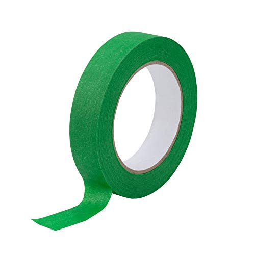 Lichamp 10 Pack Green Painters Tape 1 Inch, Medium Adhesive Green Masking Tape Bulk Multi Pack, 1 Inch X 55 Yards X 10 Rolls (550 Total Yards) #TOP1