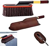 Car Duster with Extendable Telescoping Handle, Car Duster Exterior Scratch Free, Soft Microfiber Cars Dusters Exterior, Long Handle Microfiber Cars Dusters for Truck, Motorcycle (With Box)