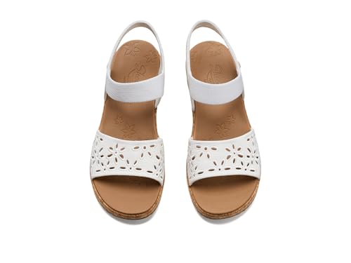 Skechers Skechers Women's Arch FIT Beverlee 2.0-Beach Bliss Wedge Sandal, White, 8