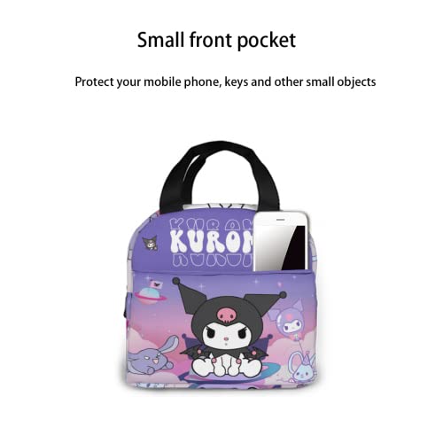 Kawaii Anime Lunch Box Portable Insulated Lunch Bag Reusable Waterproof Portable Thermal Insulation Bag Lunch Tote Lunch Box Cooler Bag With Zipper For Boys/Girls #TOP5