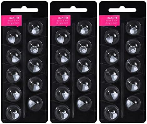 Hearing Aid Domes for Oticon Replacements,Oticon Minifit Single Vent Bass Domes (8 mm/3 Pack）,Universal Domes for Oticon Hearing Aid Supplies