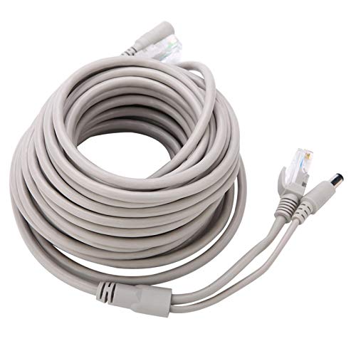 Ciciglow Ethernet Cctv Cable, Rj45+Dc 10Mbps/100Mbps Ethernet Cctv Cable Surveillance Camera Cables For Ip Cameras Nvr System.(15M) #TOP3