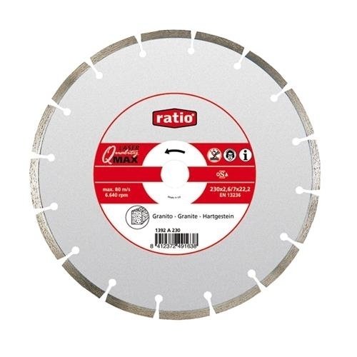Ratio 1392A230 - Disco Segmentado Granito Q-Max 230Mm Ratio