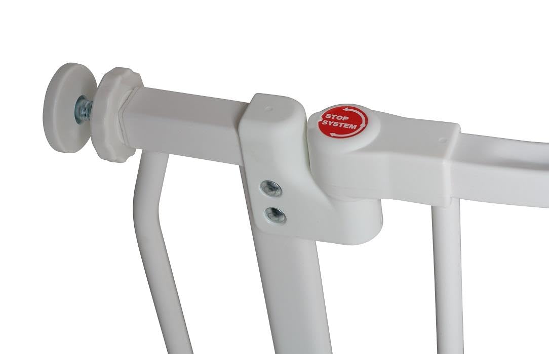 Safetots Matowe wykończenie zakrzywiony górny zakres bramy bezpieczeństwa (biały, 207 cm - 216 cm)