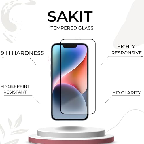 Image of UniqueMe Sakit Military-Grade Premium Tempered Glass Screen Protector for iPhone 13 /13 Pro / 14 / 16e with Edge to Edge Coverage I Case Friendly, 9H Hardness and Bubble free installation kit