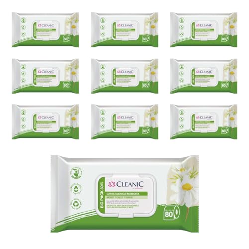 Cleanic Carta Igienica Umidificata - (80x10 Pezzi) Carta Igienica -