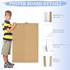 AKONEGE 2 Pack 36 x 48 Trifold Poster Board for Presentation, White Corrugated Cardboard Large Tri Fold Poster Board for Science Fair, Office & School Projects, Photo Displays, Exhibitions Event