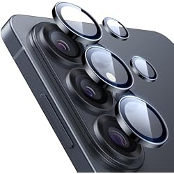 ESR for Samsung Galaxy S25 Ultra Camera Lens Protector, Individual Lens Protectors, Ultra-Thin Tempered Glass with Aluminum Edging, Case Friendly, 1 Set, Black