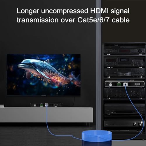 HDMI Extender 4K Rofavezco KVM Extender USB 4K 60Hz über Cat5e/6