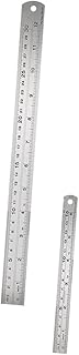 Uonlytech 4 Pcs Steel Ruler Double Sided Ruler Measuring Rulers Dual Side Straight Ruler Precision Scale Ruler Marking Ruler Double Side Ruler Office Carpenter Drawing Ruler Stainless Steel