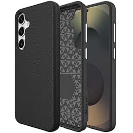 Miimall Slim & Rugged for Samsung Galaxy S25 Plus Case, 10FT Military Grade Drop Protection, Anti-Slip Grip Anti-Scratch Thin Heavy Duty Shockproof Cell Phone Case for Samsung S25 Plus, Black