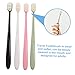 FRCOLOR 4Pcs Soft Toothbrushes for Adults Portable Travel Toothbrush Bristles for Deep Cleaning Compact Lightweight Design for Outdoor Activities