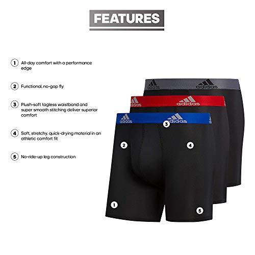 Image of adidas Men's Performance Boxer Brief Underwear (3-Pack)