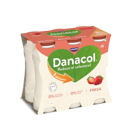 Danone Danacol Fresa - Paquete de 6