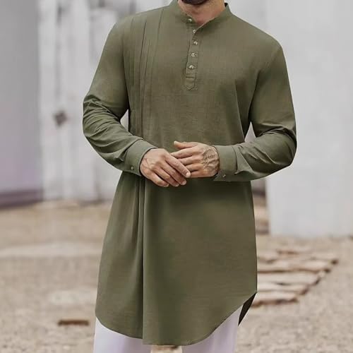 Abayas de Dubáis masculinas con caída elegante de Oriente Medio 3