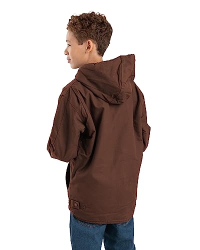 Berne Youth Sherpa-Lined Softstone Duck Hooded Jacket2