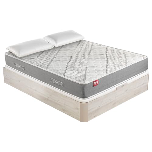 PIKOLIN Pack Colchón Arce + Canapé Glaciar + 2 Almohadas Montaje Incluido