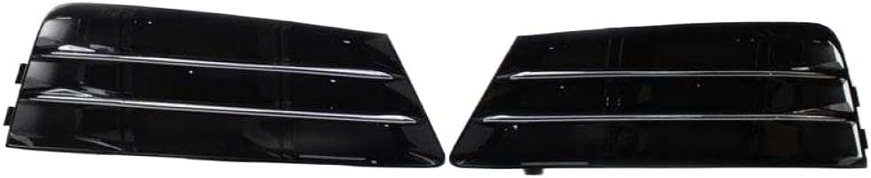 Front Bumper Fog Light Grille Grill With Panel 1 Pair Fog Lamp Cover Compatible With A4 B9 2016-2018 8WD807681 8WD807682