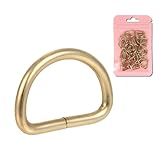 JoyWave Dカン ゴールド 内径15mm50個入 15/20/25mm 鉛検査済み 国内検品 鉄製 細め 金具 ハンドメイド 手芸 レザークラフト D型 カン バッグ ショルダーベルト