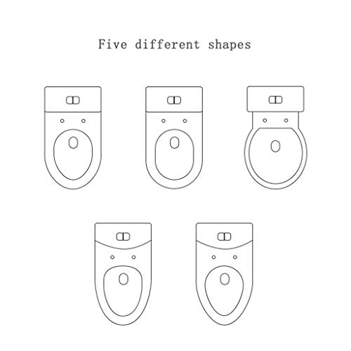 Oumtg White Comfortable Be Quiet Scratch Proof Thicken Toilet Seat Toilet Bowl Durable Toilet Lid Easy To Clean (Design : V 15) #TOP2