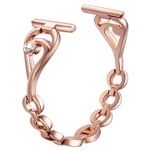 SaNgaMEi strap Compatible for Apple Watch Band 38mm 40mm 41mm 42mm 44mm 45mm Metal iWatch Band Replacement Series 7/6/5/4/3/2/1/SE Dressy Bracelet for Women (Rose Gold 38mm/40mm) Cover