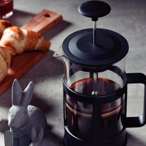 Cafeteira Prensa Francesa 600ml Vidro Borossilicato Aço Inox para Café Chá Cremeira para Leite Cremo