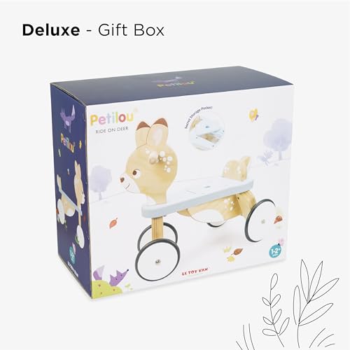 Le Toy Van - Petilou Wooden Ride On Deer Push Along Toy for Toddlers | Suitable for Boy Or Girl 1 Year Old +, Small by Le Toy Van - Image 8