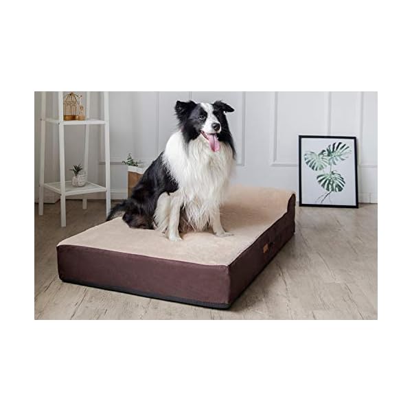 Jumbo Orthopedic Dog Bed – 7-inch Thick Memory Foam Pet Bed with Pillow – Removable Cover, Anti-Slip Bottom – Free Waterproof Liner Included – Sturdy Beds for Large Breed Dogs – Modern Big Dog Bed Jumbo Orthopedic Dog Bed – 7-inch Thick Memory Foam Pet Bed with Pillow – Removable Cover, Anti-Slip Bottom – Free Waterproof Liner Included – Sturdy Beds for Large Breed Dogs – Modern Big Dog Bed