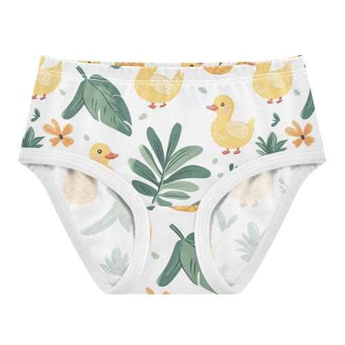 Wusikd Cute Ducks Girls' Underwear Cotton Pineapple Girls Briefs Soft Toddler Underwear 2T