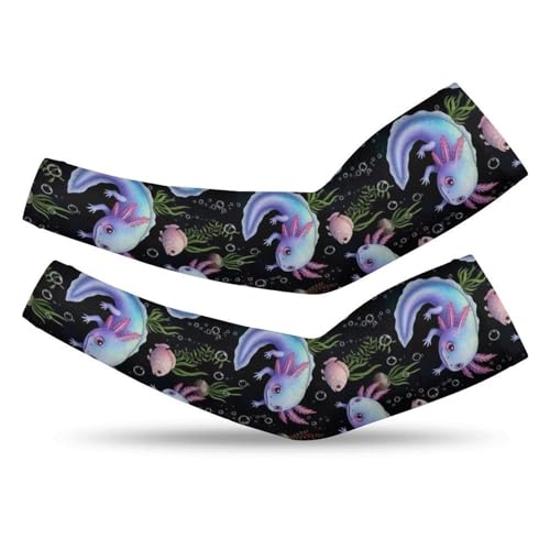 Meaudiwes Fashion Cooling Arm Sleeves Unisex Lovely Axolotls Axolotl