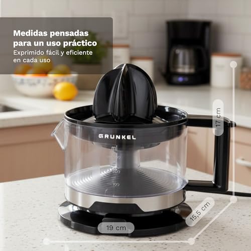 Presse agrumes électrique Grunkel XP 545NG Régulateur de pulpe 5 niveaux Double rotation 500 ml - vue 5