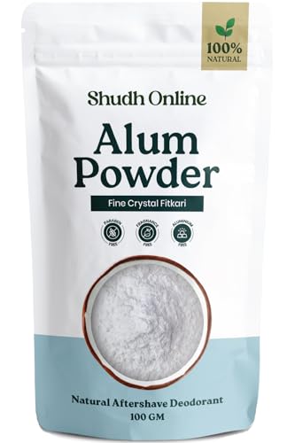 Alum Powder for Skin, Piedra de Alumbre en Polvo (3.5 oz - 100g), Fitkari Alum Stone for Face, Granulado Alumbre para Lavado Intimo, Tawas Allum Salt Spice