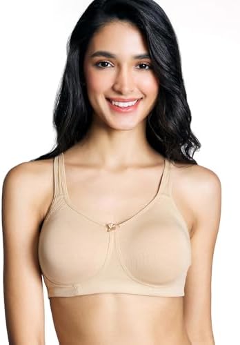Nykd (NYB169) Cotton Non Padded & Non Wired Side Support Encircled Shaping Bra for Women | Full Coverage Bra with Contoured Lift & Support with Wide No Dig Shoulder Straps (Available in Plus Sizes)