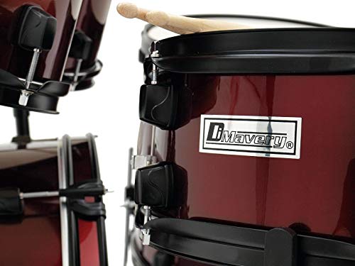 Dimavery Ds-200-Set Da Batteria, Colore: Rosso Vino - 3