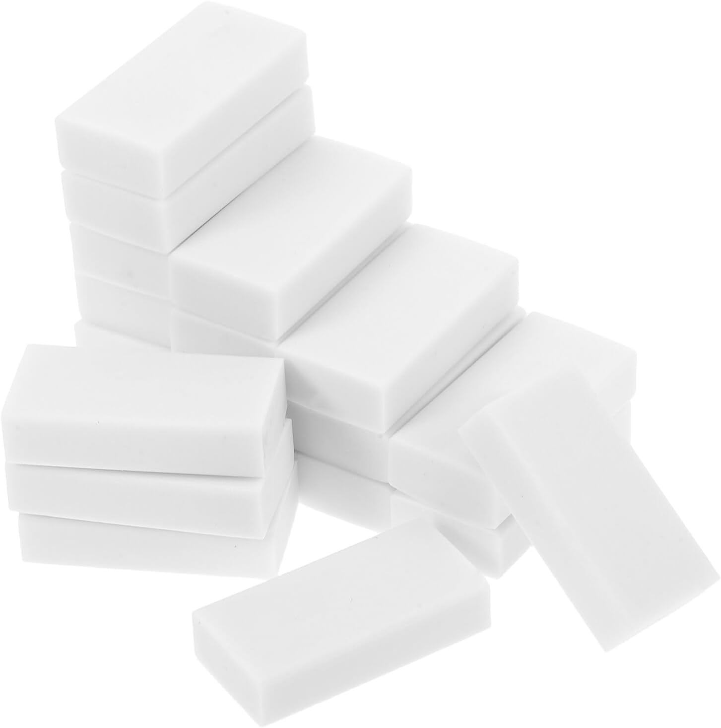 Generic 20pcs White PVC Pencil Erasers for Drawing and Sketching Soft Rectangular Art Erasers for Students Small 4x2x1cm for School and Painting Supplies