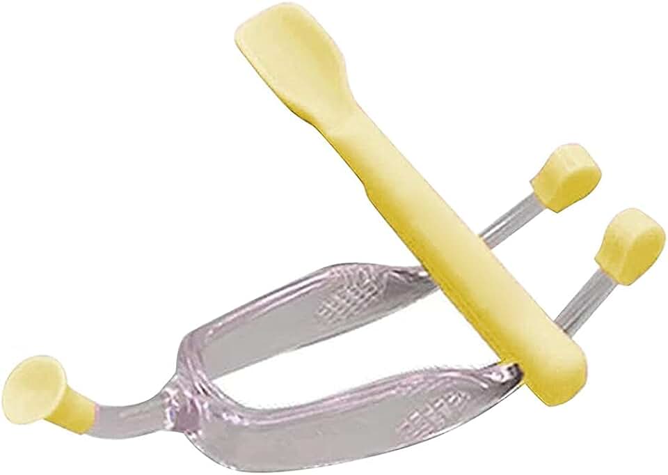 Faruxue Removedor e ferramenta de inserção de lentes de contato macias, pinças de lentes de contato multifuncionais e colher de ventosa, ótimo presente para lentes de contato (amarelo)