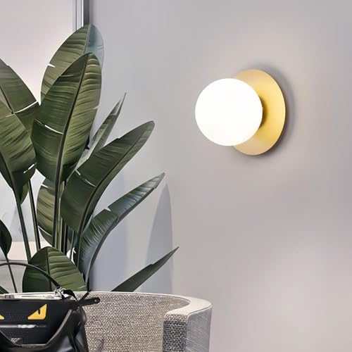 Lámpara de pared moderna E27 interior con cristal de globo para decoración 7