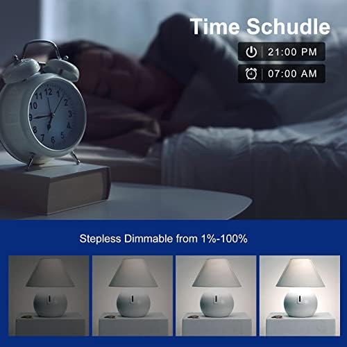FECONN E27 Smart Bulb, Edison Screw WiFi Alexa Light Bulbs, Compatible with Alexa, Google Home, 10W=60W, Dimmable White and Colours, No Hub Required 4 Pack
