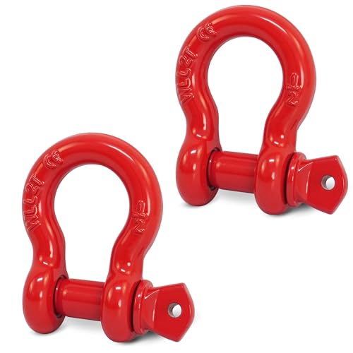 1/2" Red D Ring Recovery Shackles