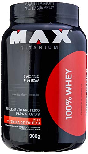100% Whey Protein - 900g Vitamina de Frutas - Max Titanium, Max Titanium