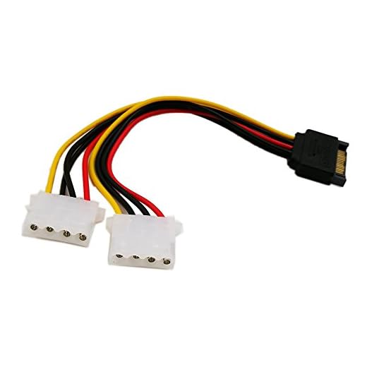 zdyCGTime 6 tum Sata 15-pin hane till dubbel 4 stift Molex Lp4 hona Ide hårddisk Power Y-adapter omvandlare kabel, man till kvinna för 12 V/5 V Ide Hdd Dvd