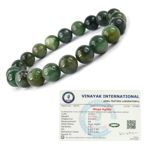 Image of Reiki Crystal Products Certified Natural Crystal Stone Round 10 mm Beads Bracelet for Men & Women | Reiki Charged Gemstone Jewellery Bracelet | Multiple Stone Variants Available