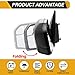 F150 3 Pins Front Rear View Door Mirror Assembly Compatible with Ford F-150 2015-2020, W/Power Glass, W/O Heat, W/O Power Folding, W/O Signal Light, Replaces FL3Z17683AK, Left Driver Side