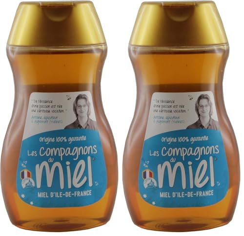 Les Compagnons du Miel - Miel de Fleurs d'Ile-de-France - Squeezer 250g - Liquide (Lot de 2)