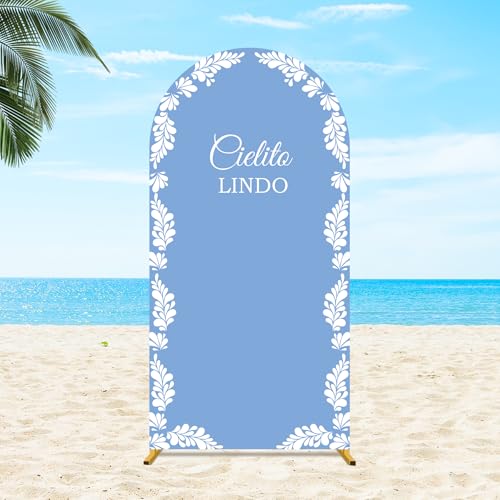 Babenest 6.6FT Babyblue Mexican Fiesta Arch Cover for Cielito Lindo Decor