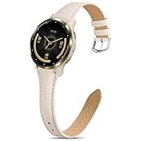 Wizvv Armband kompatibel mit Garmin Venu 3S/2S, 18mm Weich Leder Sport Uhrenarmband für Vivoactive 4S/Forerunner 265S Damen Ersatzarmband